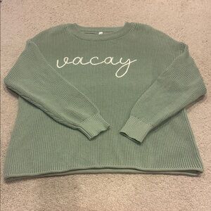 Wishlist Sage Green 'Vacay' Sweater